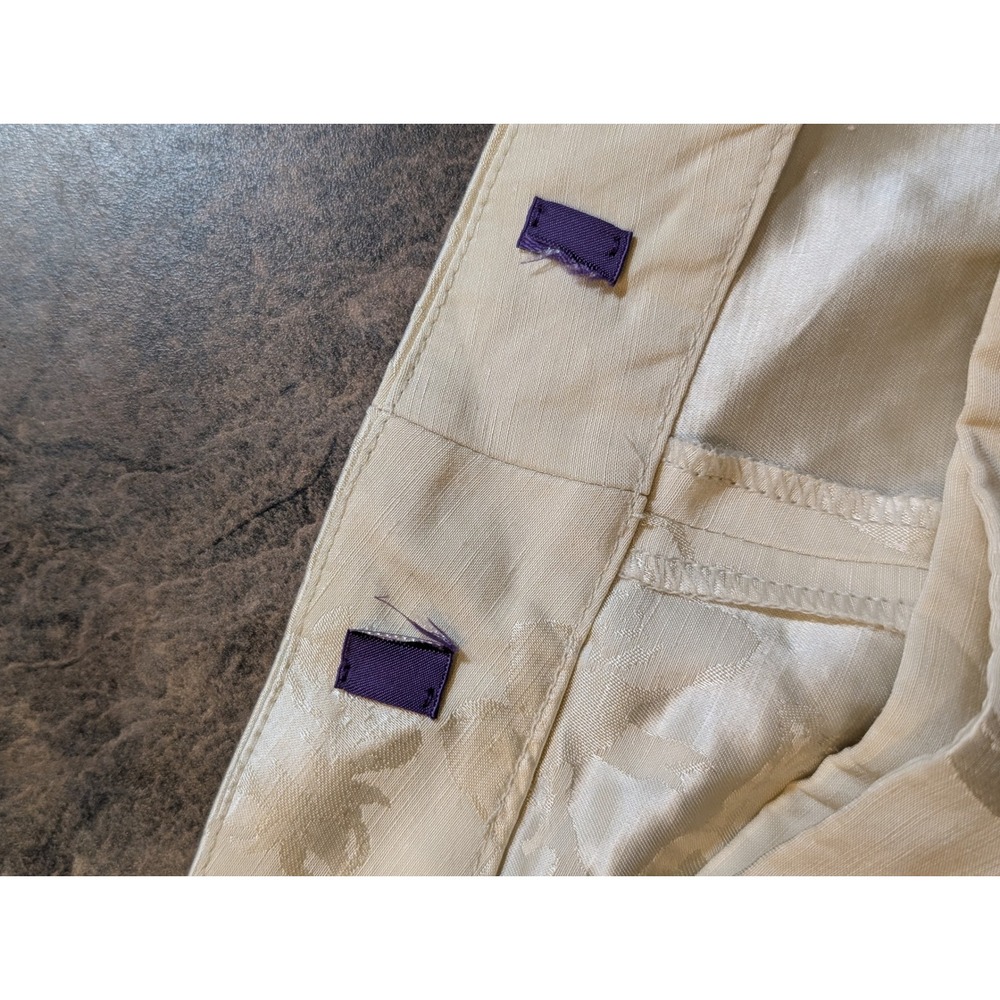 Ralph Lauren Purple Label Seth Floral Jacquard Linen Pants Cream 32x31.5 - Picture 5 of 8